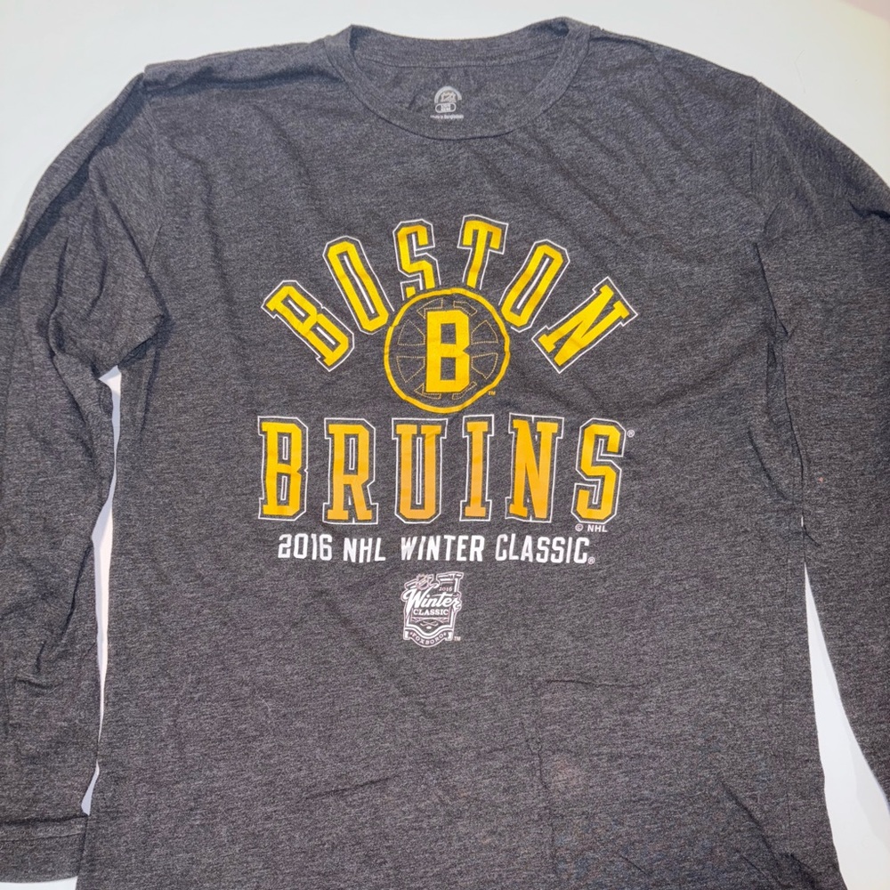 NHL Boston Bruins Charcoal Long Sleeve Tee